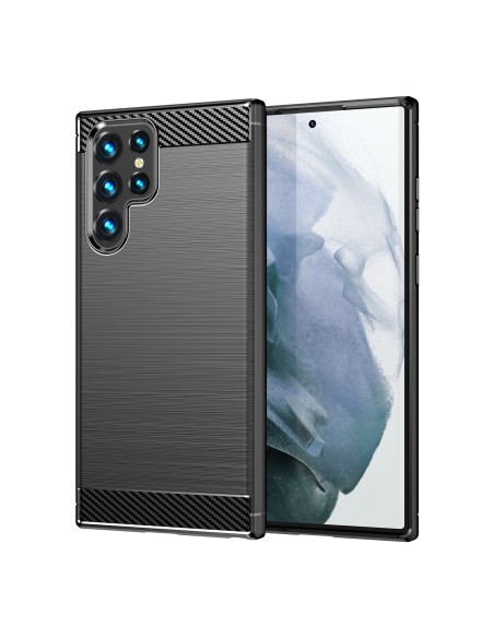 Carbon Case lankstus dangtelis Samsung Galaxy S22 Ultra juodas Carbon Case lankstus dangtelis Samsung Galaxy S22 Ultra juodas