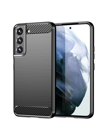 Carbon Case lankstus dangtelis Samsung Galaxy S22+ (S22 Plus) juodas Carbon Case lankstus dangtelis Samsung Galaxy S22+ (S22 Plus) juodas