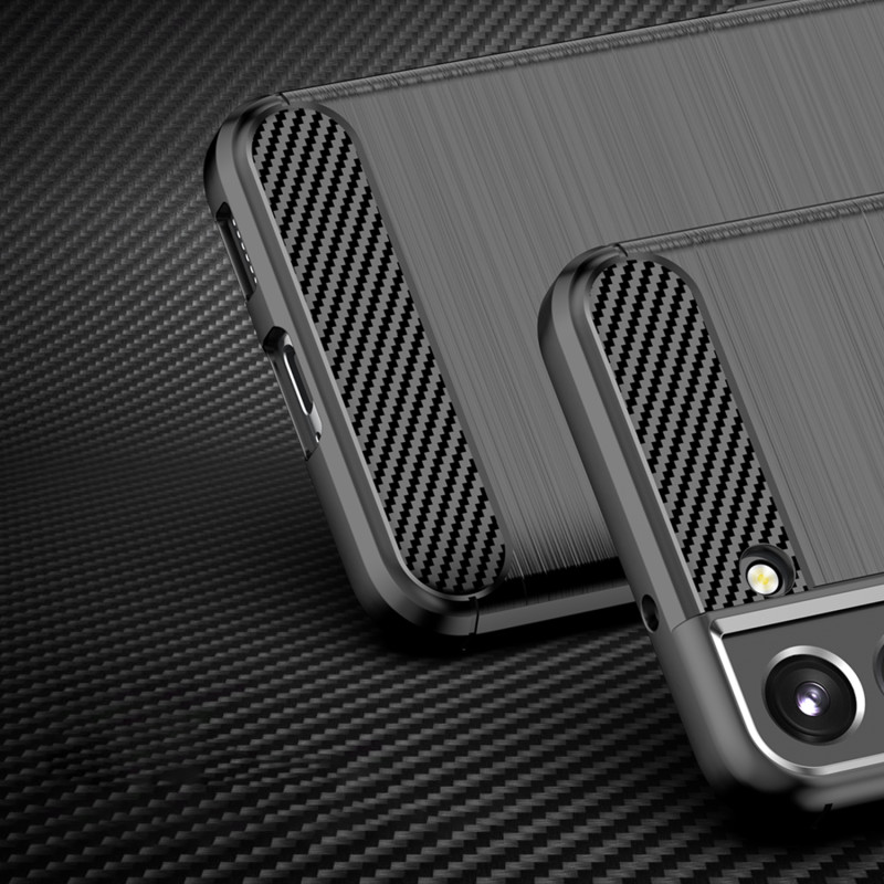 Carbon Case lankstus dangtelis Samsung Galaxy S22+ (S22 Plus) juodas