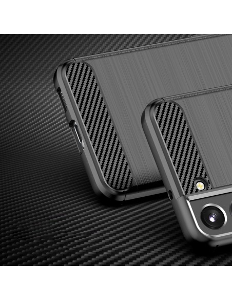 Carbon Case lankstus dangtelis Samsung Galaxy S22+ (S22 Plus) juodas Carbon Case lankstus dangtelis Samsung Galaxy S22+ (S22 Plus) juodas