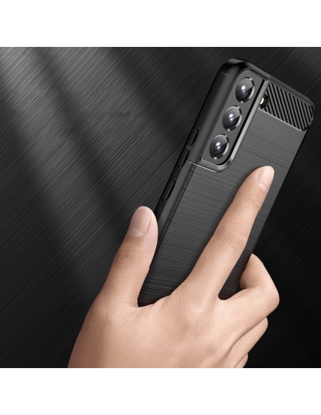 Carbon Case lankstus dangtelis Samsung Galaxy S22+ (S22 Plus) juodas Carbon Case lankstus dangtelis Samsung Galaxy S22+ (S22 Plus) juodas