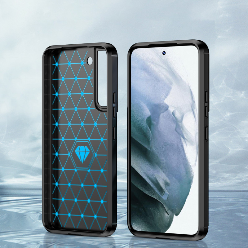 Carbon Case lankstus dangtelis Samsung Galaxy S22+ (S22 Plus) juodas