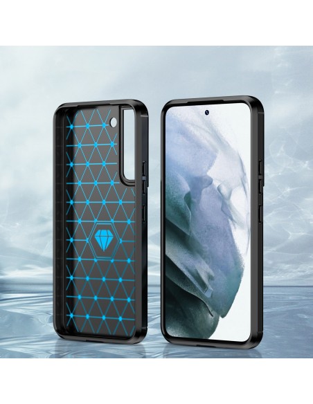 Carbon Case lankstus dangtelis Samsung Galaxy S22+ (S22 Plus) juodas Carbon Case lankstus dangtelis Samsung Galaxy S22+ (S22 Plus) juodas
