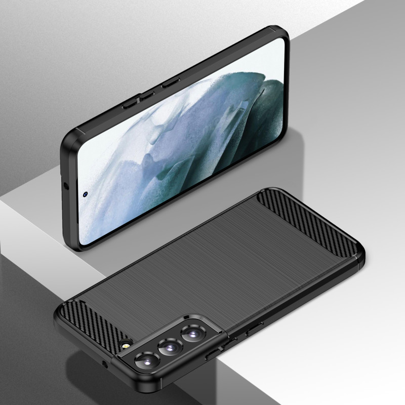 Carbon Case lankstus dangtelis Samsung Galaxy S22+ (S22 Plus) juodas