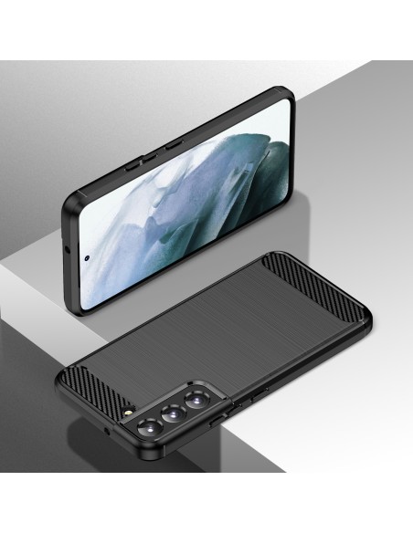 Carbon Case lankstus dangtelis Samsung Galaxy S22+ (S22 Plus) juodas Carbon Case lankstus dangtelis Samsung Galaxy S22+ (S22 Plus) juodas