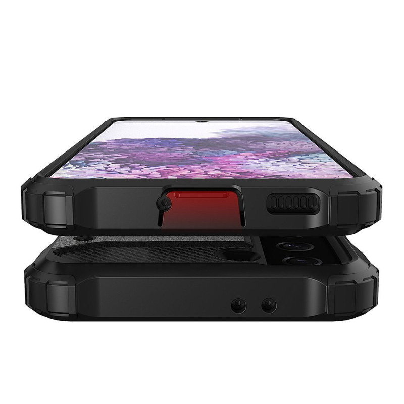 Hybrid Armor šarvuotas hibridinis dėklo dangtelis, skirtas Samsung Galaxy S22 Ultra juodas