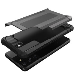 Hybrid Armor šarvuotas hibridinis dėklo dangtelis, skirtas Samsung Galaxy S22+ (S22 Plus) juodas