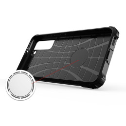Hybrid Armor šarvuotas hibridinis dėklo dangtelis, skirtas Samsung Galaxy S22+ (S22 Plus) juodas