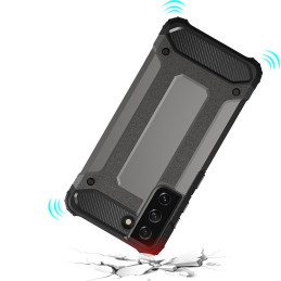 Hybrid Armor šarvuotas hibridinis dėklo dangtelis, skirtas Samsung Galaxy S22+ (S22 Plus) juodas