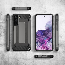 Hybrid Armor šarvuotas hibridinis dėklo dangtelis, skirtas Samsung Galaxy S22+ (S22 Plus) juodas