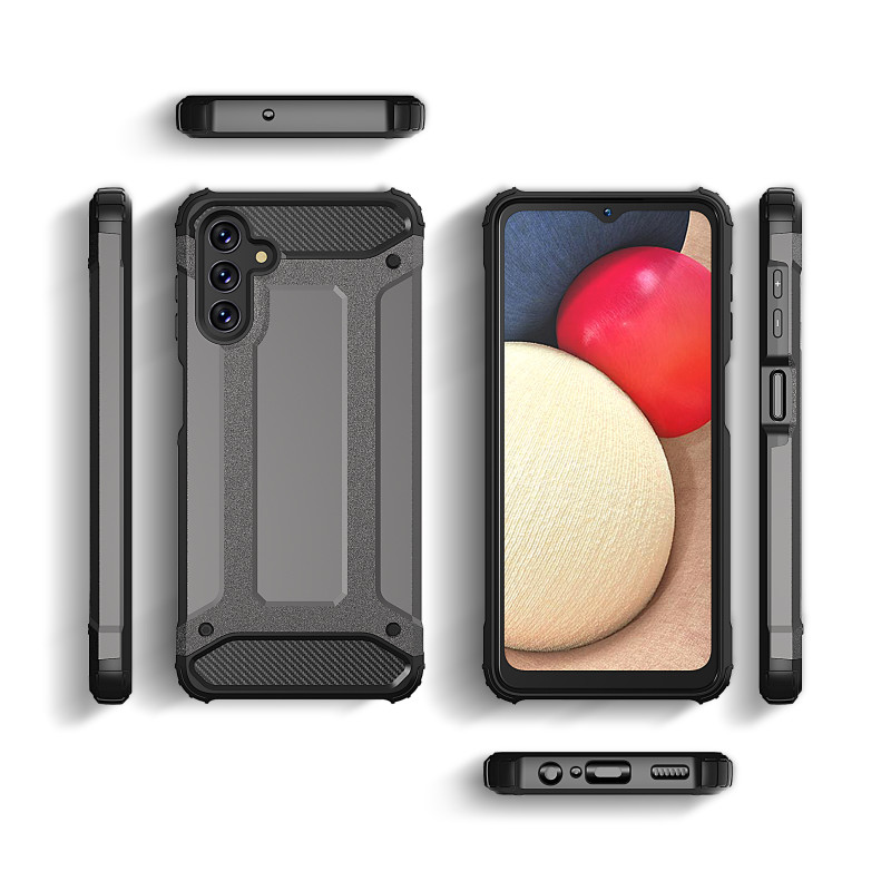 Hybrid Armor šarvuotas hibridinis dėklo dangtelis, skirtas Samsung Galaxy A13 5G juodas