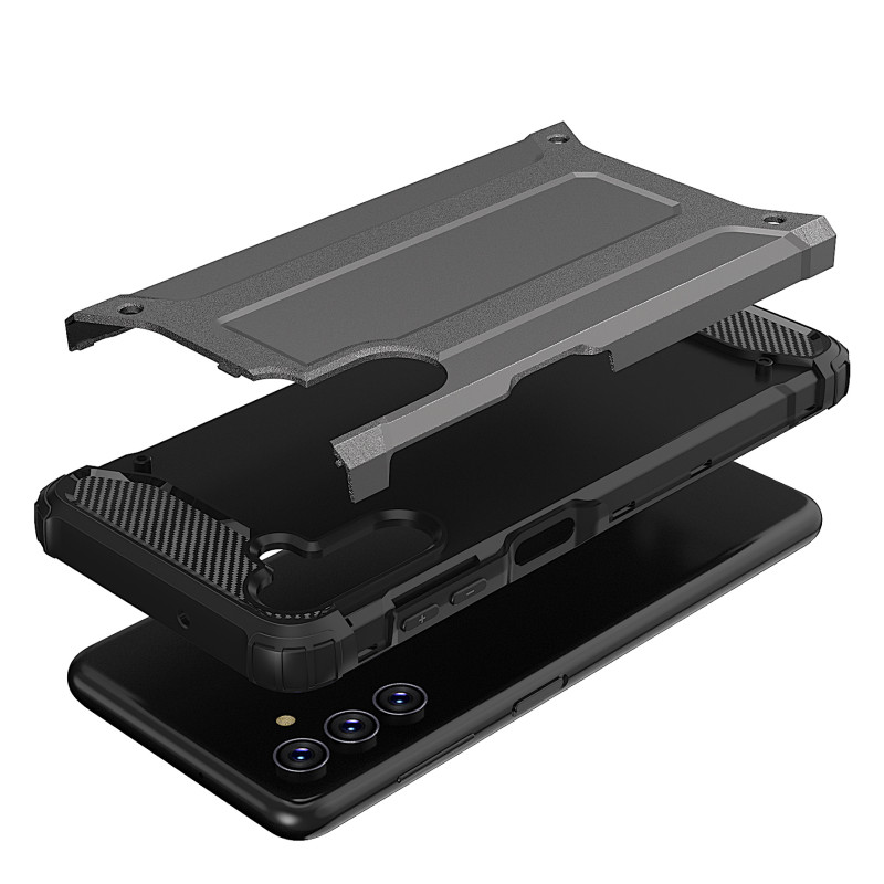Hybrid Armor šarvuotas hibridinis dėklo dangtelis, skirtas Samsung Galaxy A13 5G juodas