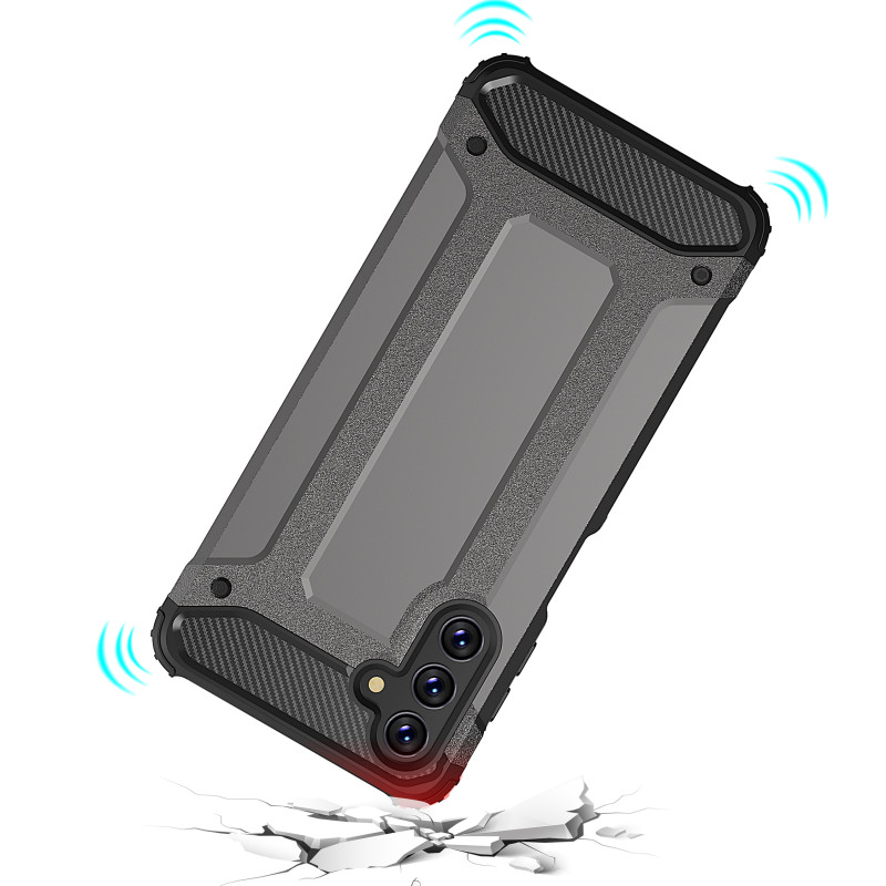 Hybrid Armor šarvuotas hibridinis dėklo dangtelis, skirtas Samsung Galaxy A13 5G juodas