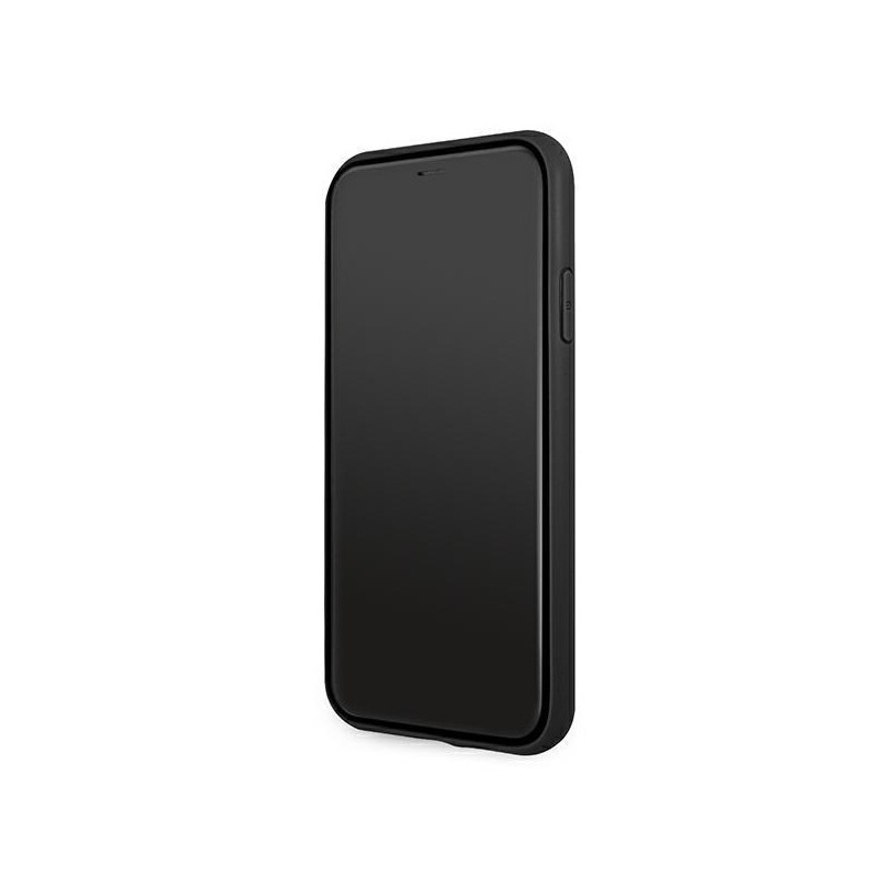 BMW Leather Curve perforuotas dėklas iPhone 11 / Xr - raudonas