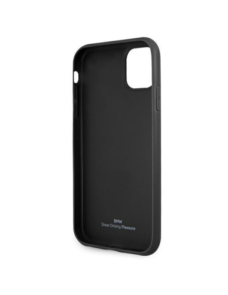 BMW Leather Curve perforuotas dėklas iPhone 11 / Xr - raudonas BMW Leather Curve perforuotas dėklas iPhone 11 / Xr - raudonas