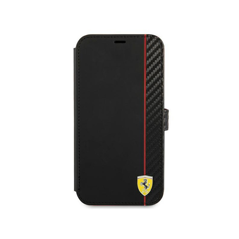 Ferrari On Track Carbon Stripe dėklas iPhone 13 mini - juodas