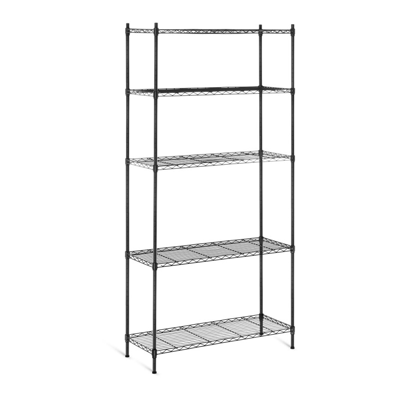 Ažūrinė vielinė laikymo lentyna juoda 180x90x35cm iki 150kg