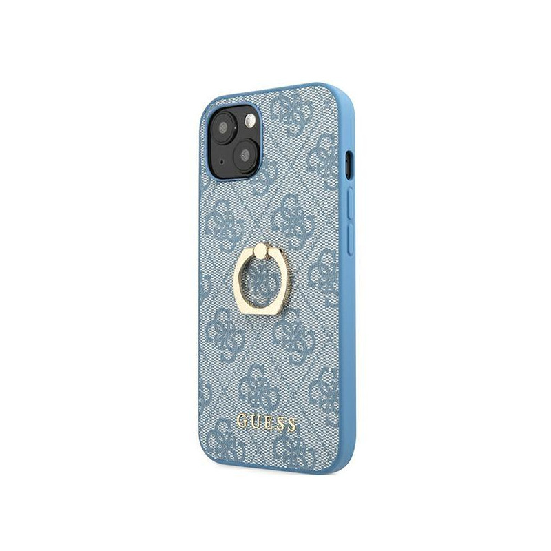 Guess 4G Ring Stand dėklas iPhone 13 mini - mėlynas