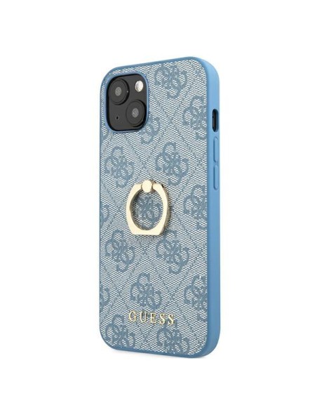 Guess 4G Ring Stand dėklas iPhone 13 mini - mėlynas Guess 4G Ring Stand dėklas iPhone 13 mini - mėlynas