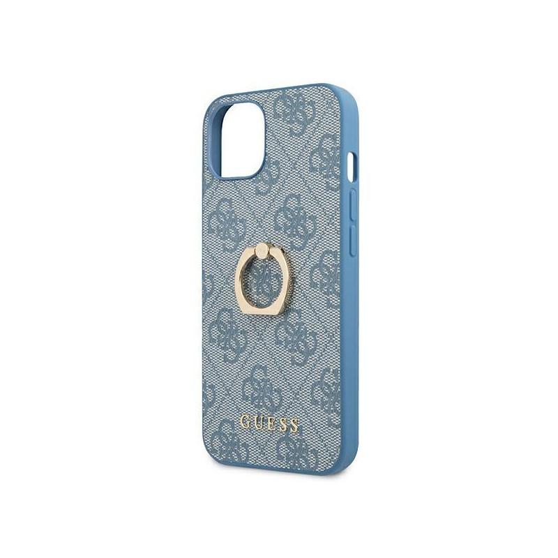Guess 4G Ring Stand dėklas iPhone 13 mini - mėlynas