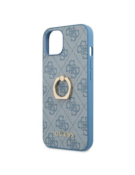 Guess 4G Ring Stand dėklas iPhone 13 mini - mėlynas Guess 4G Ring Stand dėklas iPhone 13 mini - mėlynas