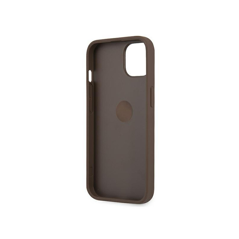 Guess 4G Ring Stand dėklas iPhone 13 mini - rudas