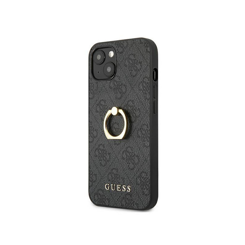 Guess 4G Ring Stand dėklas iPhone 13 mini - pilkas