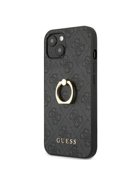 Guess 4G Ring Stand dėklas iPhone 13 mini - pilkas Guess 4G Ring Stand dėklas iPhone 13 mini - pilkas