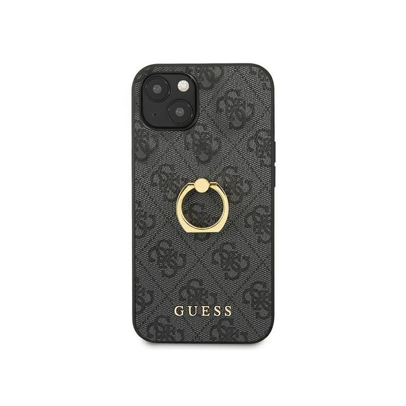 Guess 4G Ring Stand dėklas iPhone 13 mini - pilkas