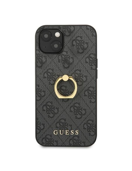 Guess 4G Ring Stand dėklas iPhone 13 mini - pilkas Guess 4G Ring Stand dėklas iPhone 13 mini - pilkas