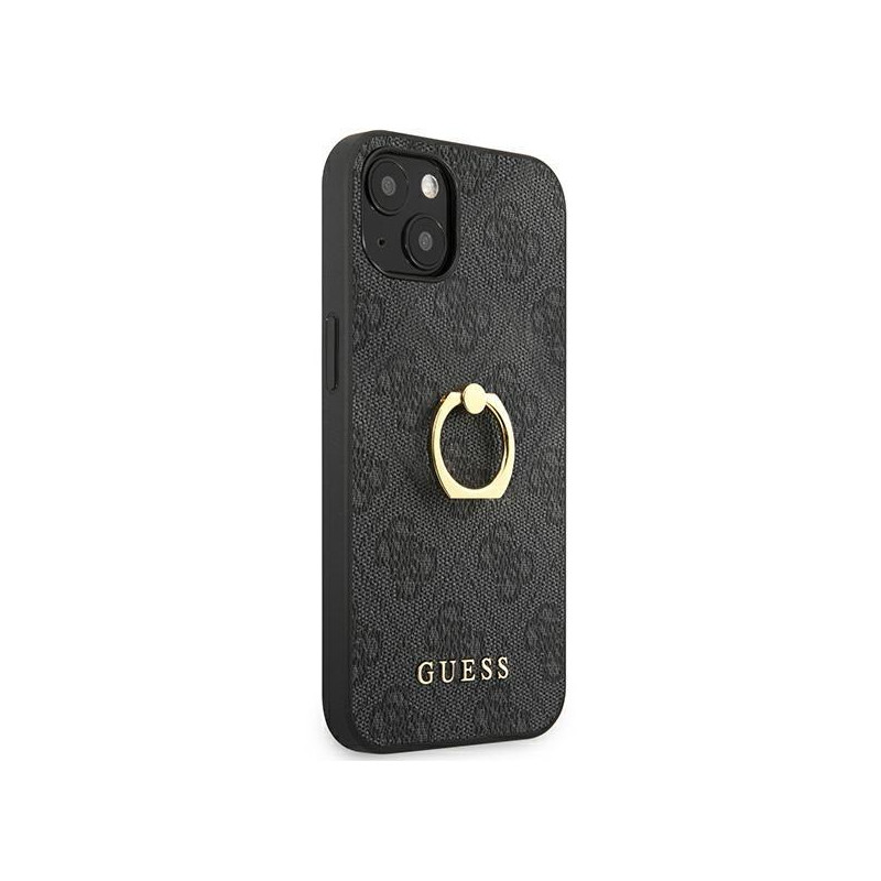 Guess 4G Ring Stand dėklas iPhone 13 mini - pilkas