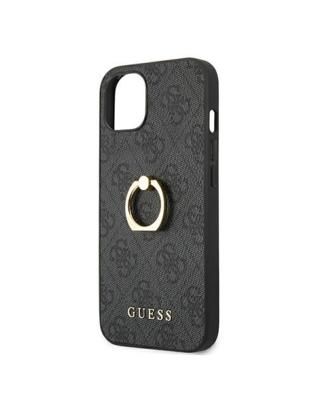 Guess 4G Ring Stand dėklas iPhone 13 mini - pilkas Guess 4G Ring Stand dėklas iPhone 13 mini - pilkas