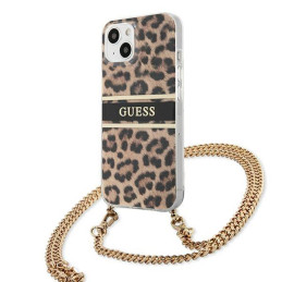 Guess Leopard dėklas iPhone 13 mini - šviesiai rudas