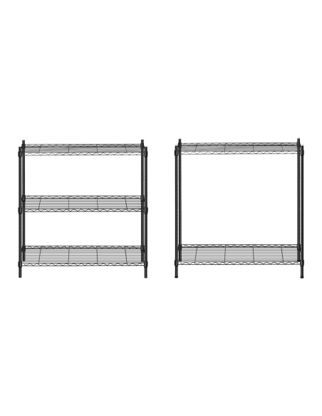 Ažūrinė vielinė laikymo lentyna juoda 180x90x35cm iki 150kg Ažūrinė vielinė laikymo lentyna juoda 180x90x35cm iki 150kg