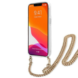 Guess Leopard dėklas iPhone 13 mini - šviesiai rudas
