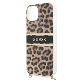 Guess Leopard dėklas iPhone 13 mini - šviesiai rudas
