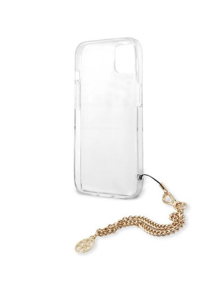 Guess Gold Chain dėklas iPhone 13 mini - rudos dėmės Guess Gold Chain dėklas iPhone 13 mini - rudos dėmės