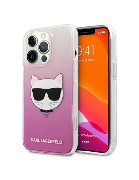 Karl Lagerfeld Choupette Head dėklas, skirtas iPhone 13 Pro / iPhone 13 - rožinis Karl Lagerfeld Choupette Head dėklas, skirtas iPhone 13 Pro / iPhone 13 - rožinis