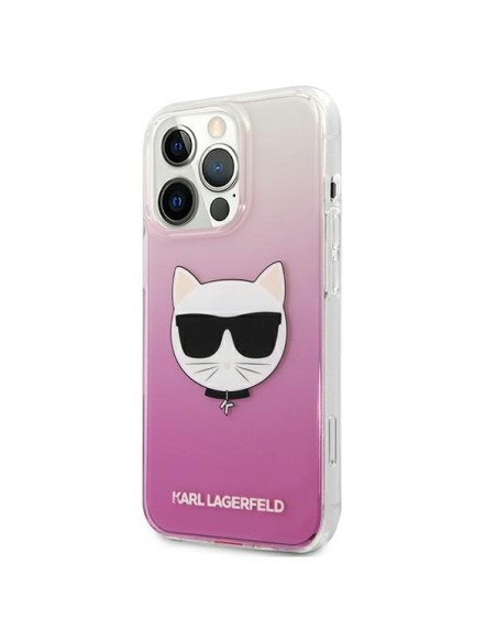 Karl Lagerfeld Choupette Head dėklas, skirtas iPhone 13 Pro / iPhone 13 - rožinis Karl Lagerfeld Choupette Head dėklas, skirtas iPhone 13 Pro / iPhone 13 - rožinis