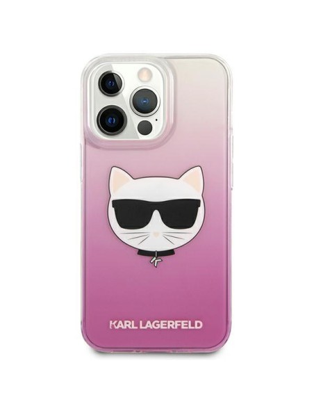 Karl Lagerfeld Choupette Head dėklas, skirtas iPhone 13 Pro / iPhone 13 - rožinis Karl Lagerfeld Choupette Head dėklas, skirtas iPhone 13 Pro / iPhone 13 - rožinis