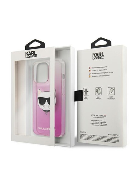 Karl Lagerfeld Choupette Head dėklas, skirtas iPhone 13 Pro / iPhone 13 - rožinis Karl Lagerfeld Choupette Head dėklas, skirtas iPhone 13 Pro / iPhone 13 - rožinis