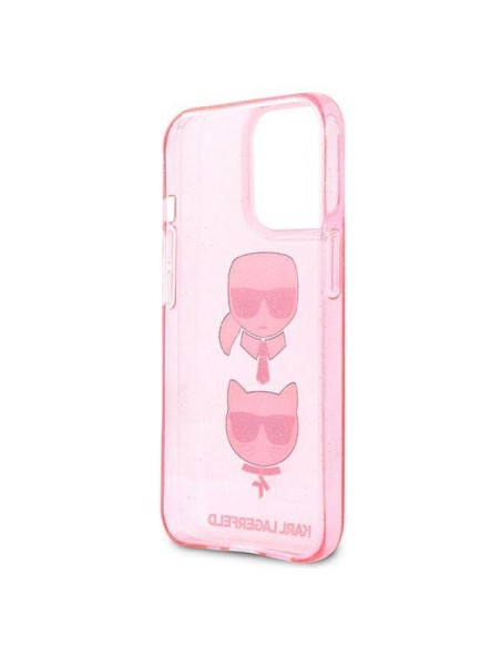 Karl Lagerfeld Glitter Karl& 39 s & Choupette Head dėklas, skirtas iPhone 13 Pro / iPhone 13 - rožinis Karl Lagerfeld Glitter Karl& 39 s & Choupette Head dėklas, skirtas iPhone 13 Pro / iPhone 13 - rožinis