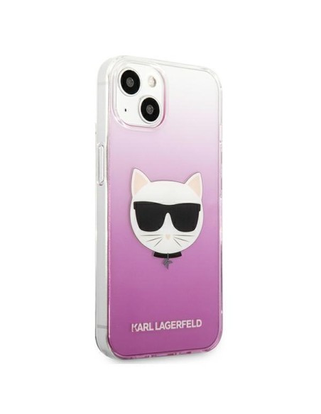 Karl Lagerfeld Choupette Head dėklas iPhone 13 mini - rožinis Karl Lagerfeld Choupette Head dėklas iPhone 13 mini - rožinis