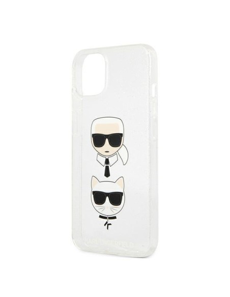Karl Lagerfeld Glitter Karl& 39 s & Choupette Head dėklas iPhone 13 mini - sidabrinis Karl Lagerfeld Glitter Karl& 39 s & Choupette Head dėklas iPhone 13 mini - sidabrinis