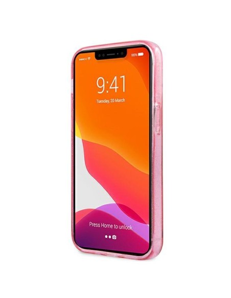 Karl Lagerfeld Glitter Karl& 39 s Head dėklas iPhone 13 mini - rožinis