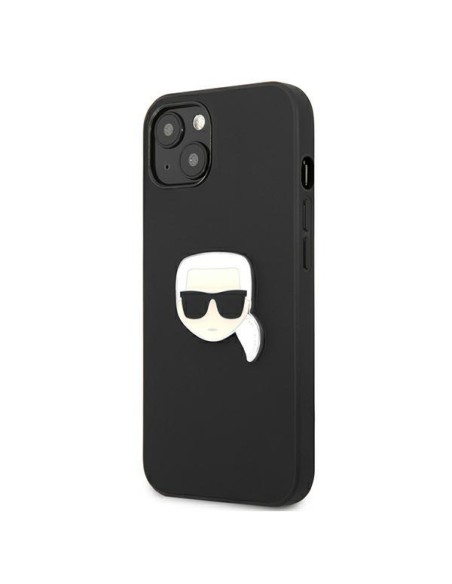 Karl Lagerfeld Leather Ikonik Karl& 39 s Head Metalinis dėklas iPhone 13 mini - juodas Karl Lagerfeld Leather Ikonik Karl& 39 s Head Metalinis dėklas iPhone 13 mini - juodas