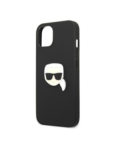 Karl Lagerfeld Leather Ikonik Karl& 39 s Head Metalinis dėklas iPhone 13 mini - juodas Karl Lagerfeld Leather Ikonik Karl& 39 s Head Metalinis dėklas iPhone 13 mini - juodas