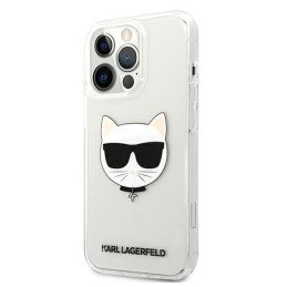 Karl Lagerfeld Choupette Head dėklas iPhone 13 Pro Max - skaidrus