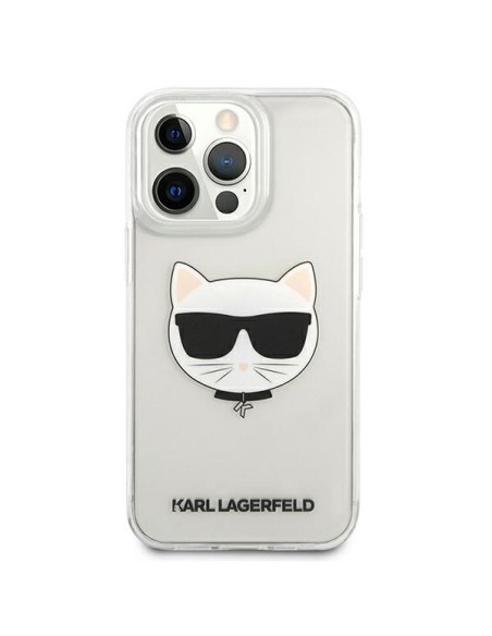 Karl Lagerfeld Choupette Head dėklas iPhone 13 Pro Max - skaidrus Karl Lagerfeld Choupette Head dėklas iPhone 13 Pro Max - skaidrus