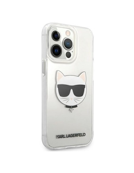 Karl Lagerfeld Choupette Head dėklas iPhone 13 Pro Max - skaidrus Karl Lagerfeld Choupette Head dėklas iPhone 13 Pro Max - skaidrus